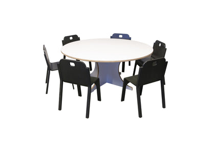 Ronde tafel voor peuter/kleuter berken hpl