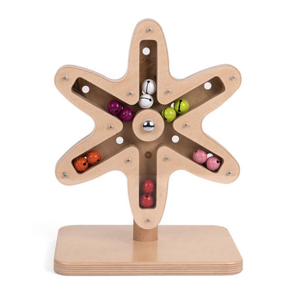 Spinning flower with bubbles