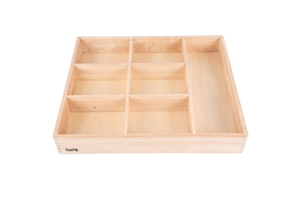 Tickit houten sorteerblad Loose parts 7 vakken