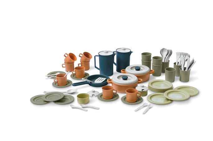 79-delig koffie-eetservies Bio-plastic