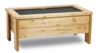 Raised sandpit with lid