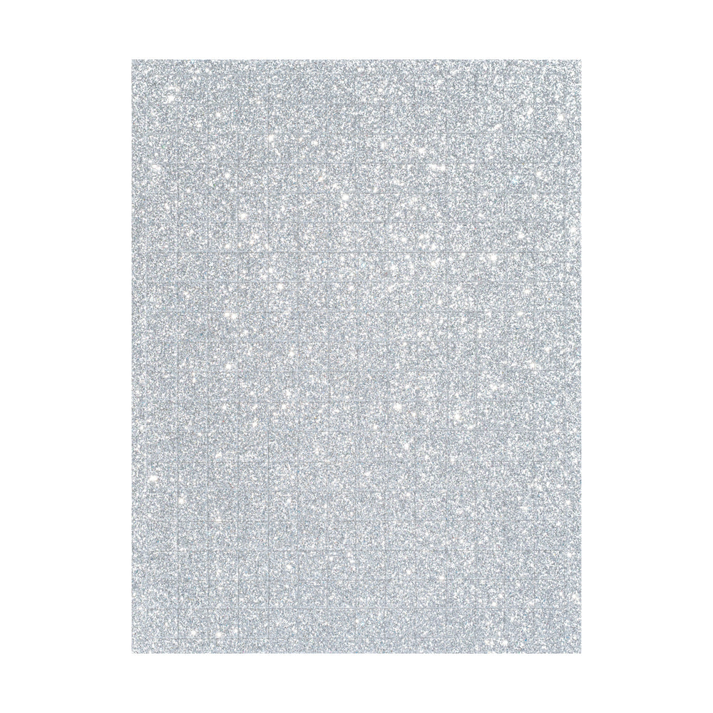 Craft Foam Mosaic Glitter, 15 x 20 cm, 6 sheets, 6 assorted colours.