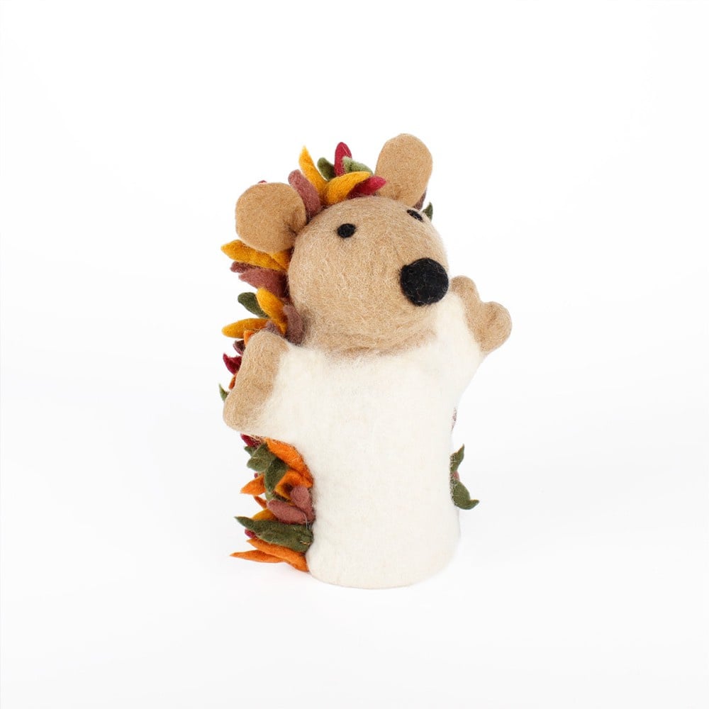 Hand Puppet Hedgehog Earth Tones 3D