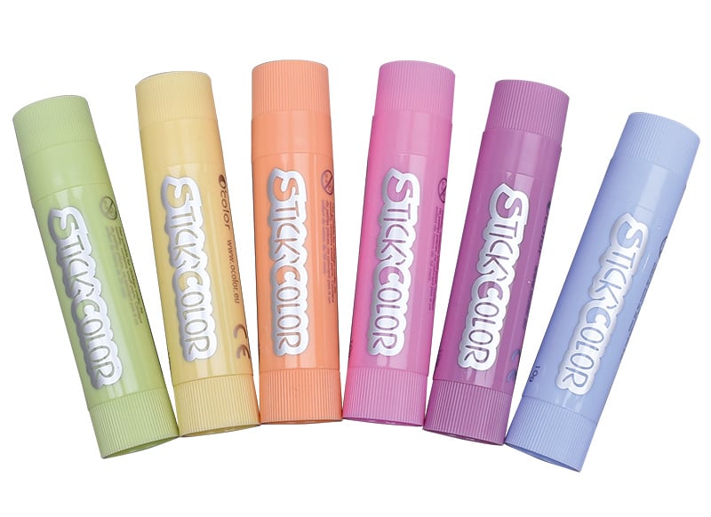 Wax crayons, pastel colours, set of 6