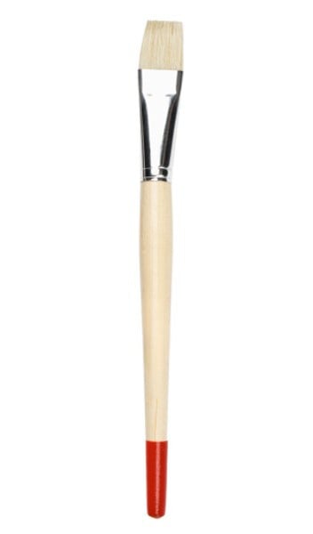 Brushes flat no. 22 handle 25 cm, 12 pieces