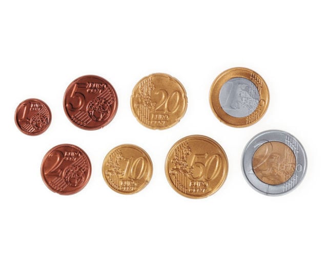 Euro banknotes and coins