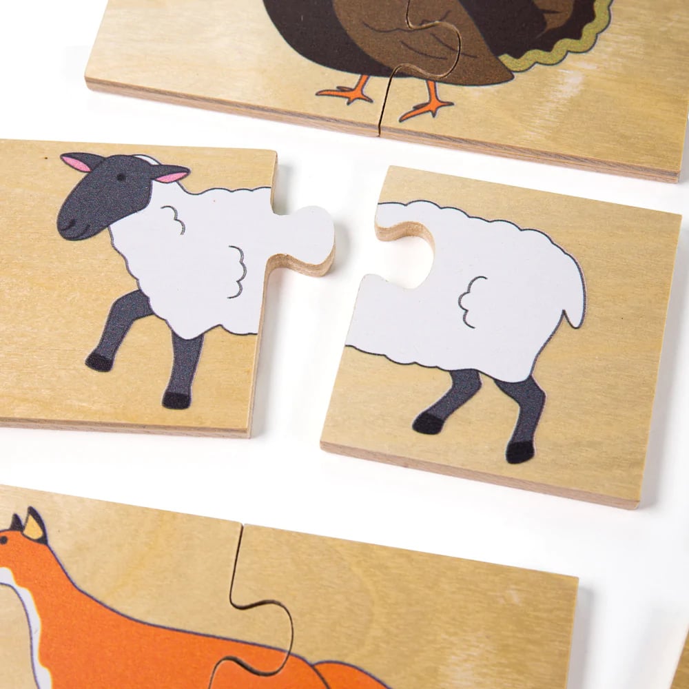 Puzzle Farm head and tail, 32 pieces