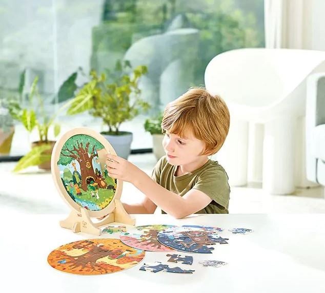 Wooden layered puzzle 4 seasons