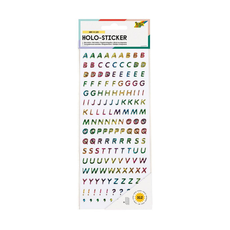 Holografische stickers letters en getallen