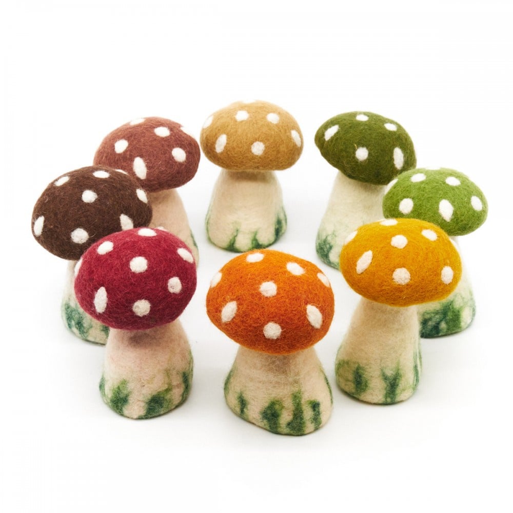 Paddenstoel Aardetinten, 8 stuks
