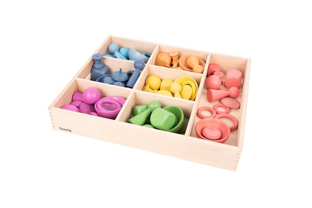 Tickit houten sorteerblad Loose parts 7 vakken