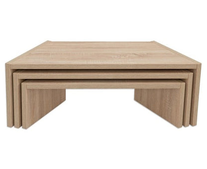 # EduCasa trapeze banken eiken decor, set van 3 stuks