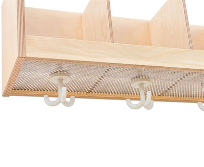 # Coat rack with tall compartments