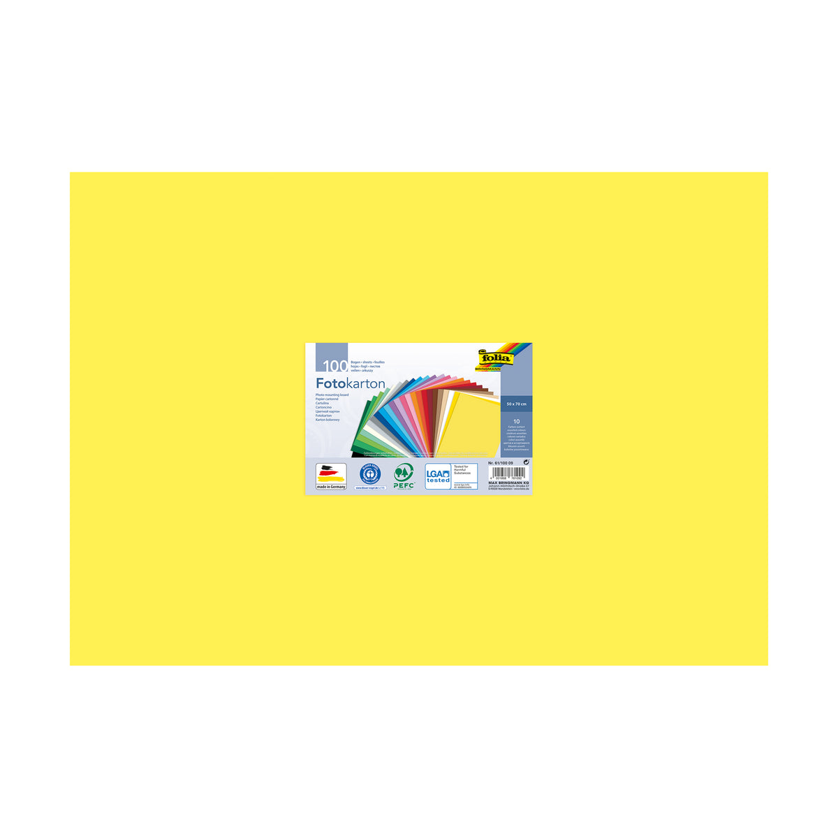 Dun Engels karton 130 gr. 50 x 70 cm 10 vel, diverse kleuren