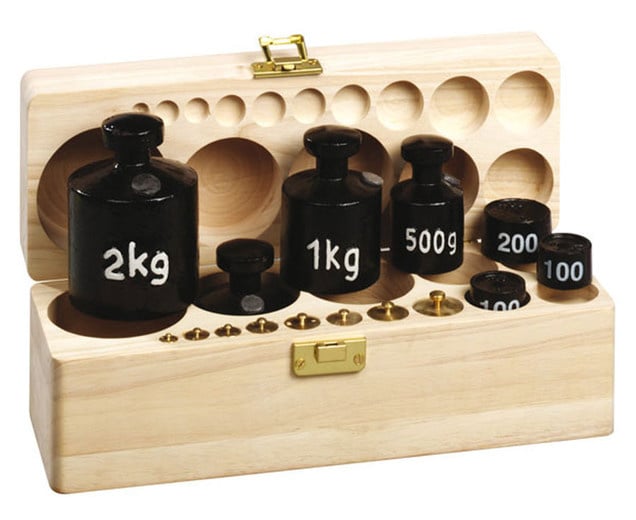 XL Weight Set in Wooden Box with Lid