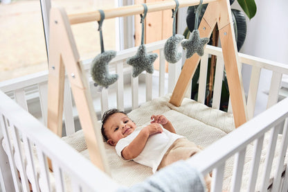 Wooden baby gym Moon ash green