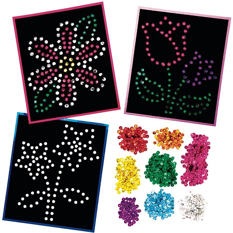 Cards, spring, flower diamonds, set of 5 ass.