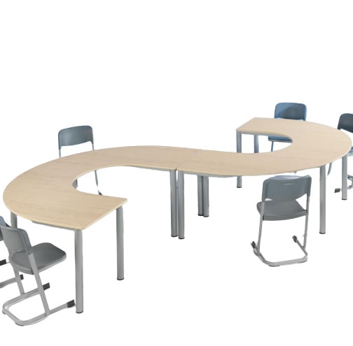 Lipizzaner Horseshoe Table, height-adjustable