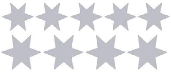 Themastickers Kerst sterren, zilver