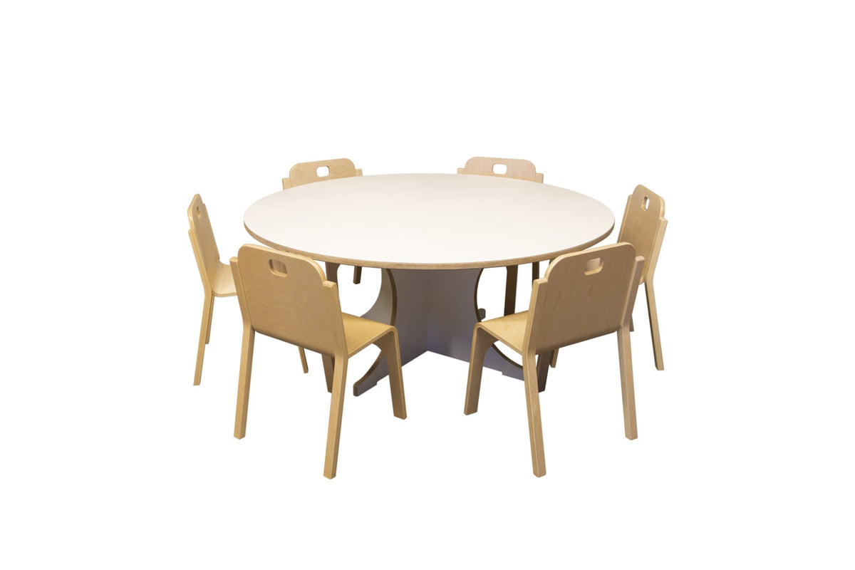 Ronde tafel voor peuter/kleuter berken hpl