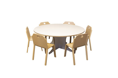 Ronde tafel voor peuter/kleuter berken hpl