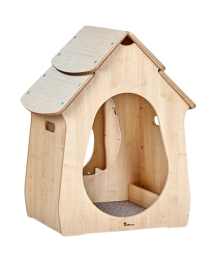 Knus speelhuisje, leeshoekje