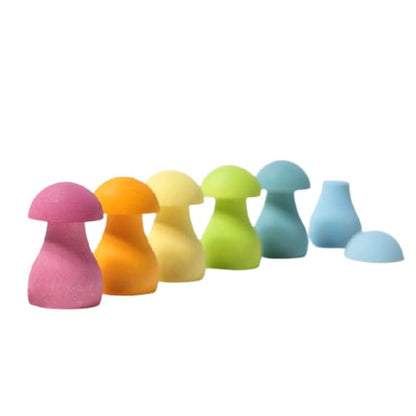 Grimm's sorting mushrooms pastel