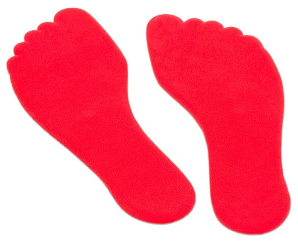 Vloermarkeringen voeten, 10 stuks
