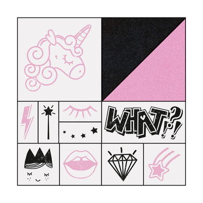 Wooden stamp set, unicorn