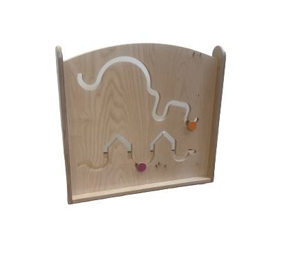 # Paneel met doolhof voor grondbox Spill, berken