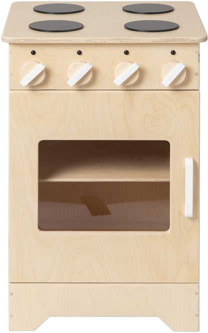 Wooden play kitchen for toddlers natural white