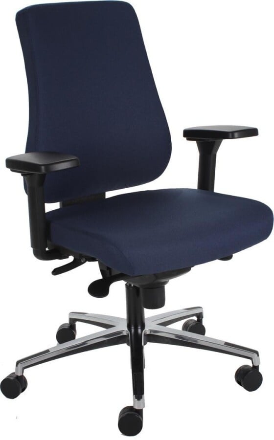 Office chair Montreal with polished aluminum base