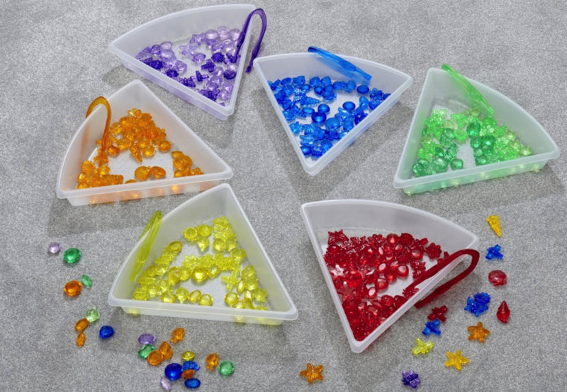 Tickit discovery tubs in transparent pie shape, 6 pieces