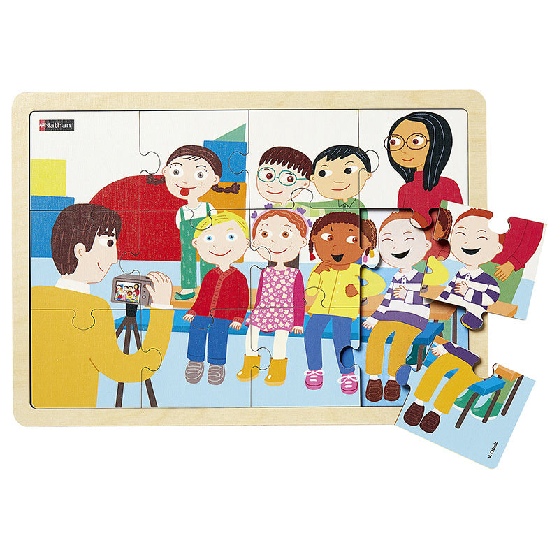 Puzzle Set School Times, set of 4