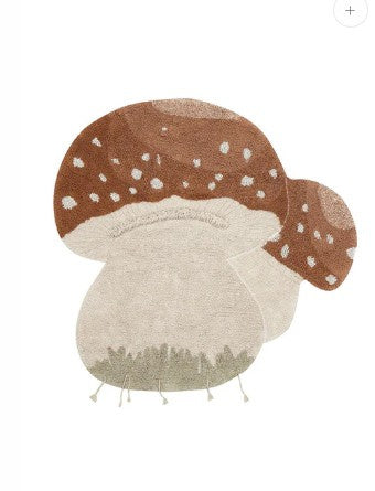 Mushroom rug, handmade and washable