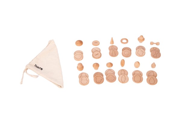Tickit houten schatten voel & combineer set, 36-delig