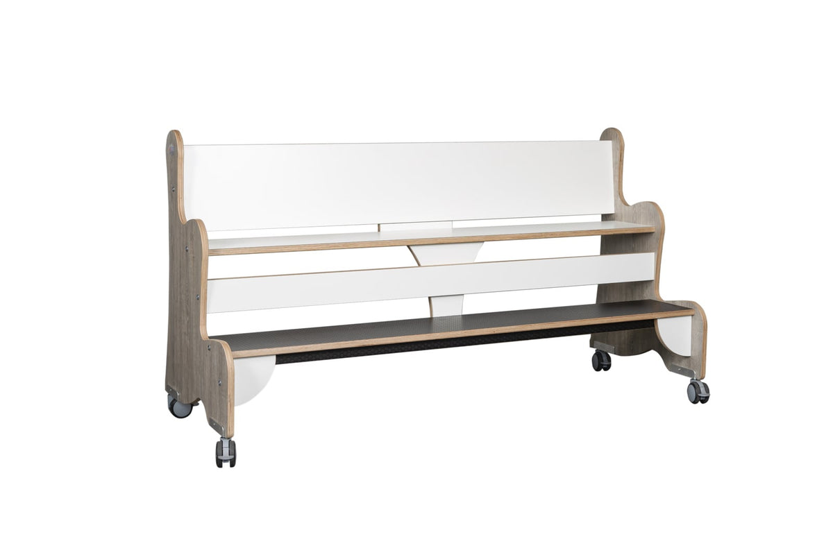 Ergonomic table & seating system straight birch/Delano HPL
