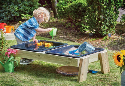 Low sand and water table with lids