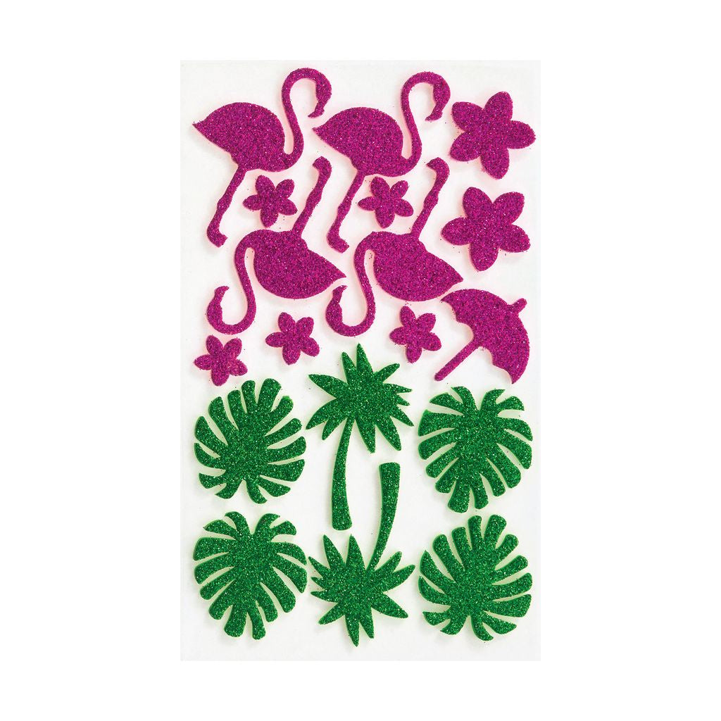 # Tropische glitter stickers