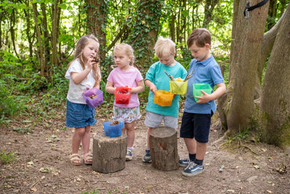 Tickit doorschijnende gekleurde opbergpotjes, 6 stuks