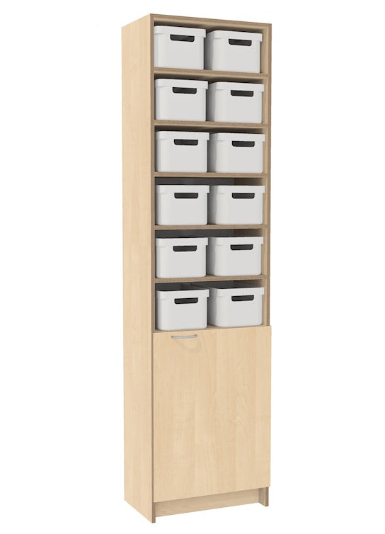 # Freestanding basket cabinet with door