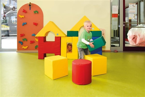 Softplay bouwstenen set B 12-delig, meerder kleuren mogelijk!