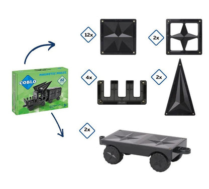 Coblo black, 22 pieces