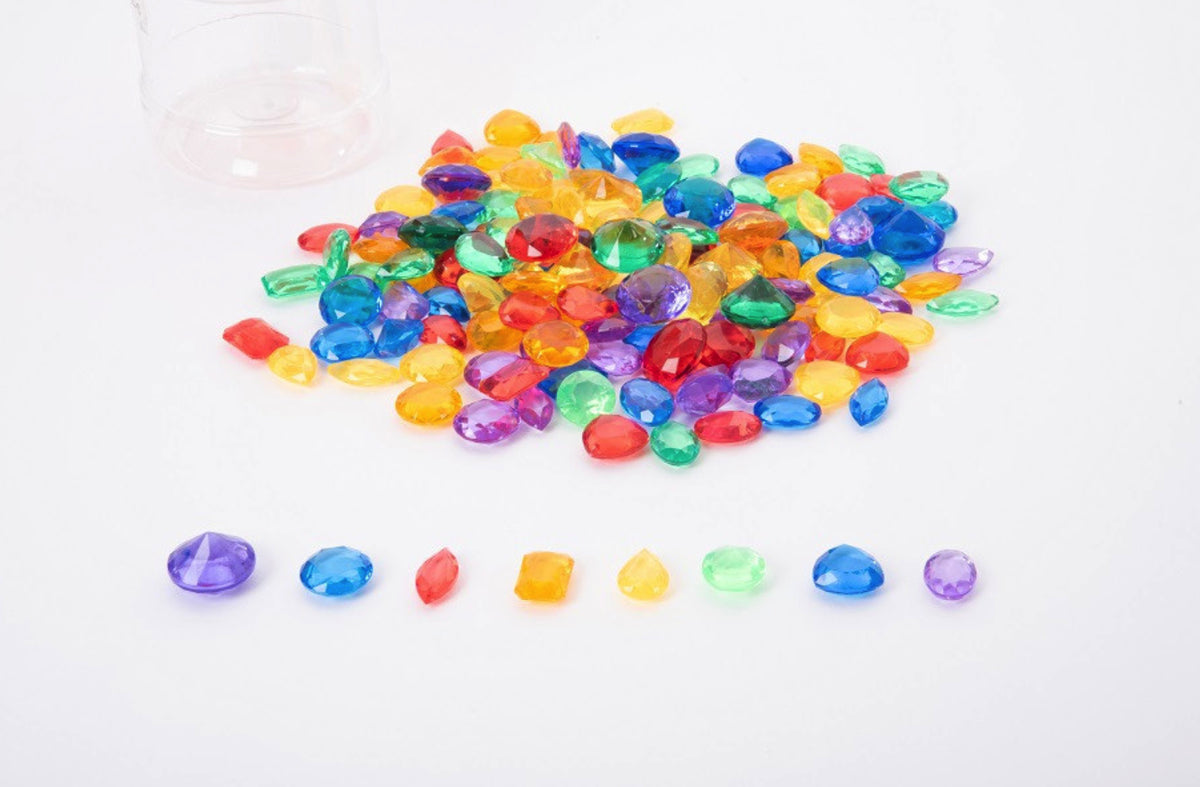 Tickit transparante gekleurde juwelen, 144 stuks