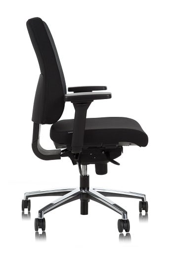 Office chair Montreal with polished aluminum base