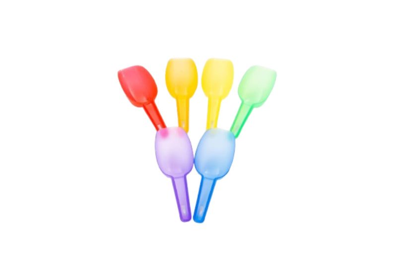 Tickit doorschijnende gekleurde schepjes, 6 stuks