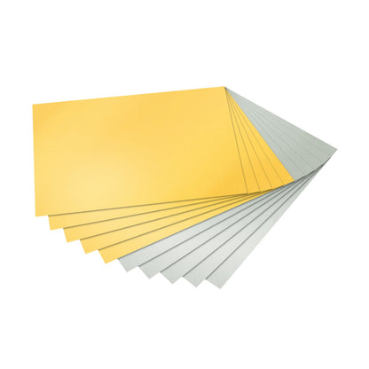 Heavy English card, 300gsm, A4 pad, 10 sheets, gold and silver