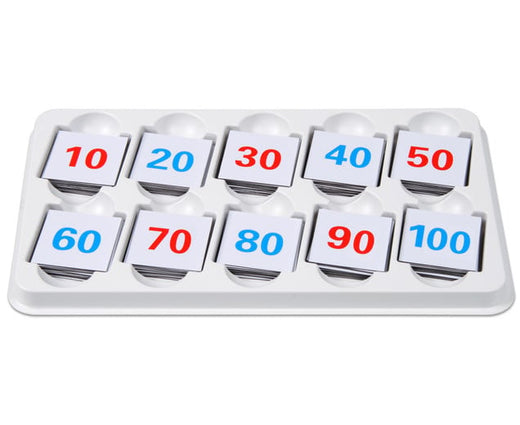 Magnetic hundred chart board with cards