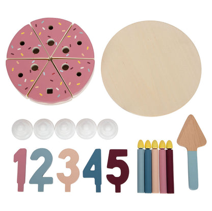Houten verjaardagstaart