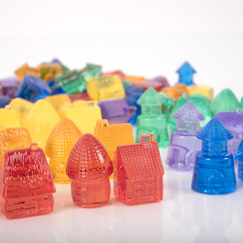 Tickit Transparent Coloured Houses, 72-Piece